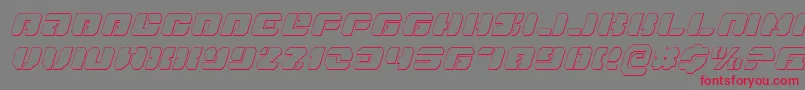 Danstargateoi Font – Red Fonts on Gray Background