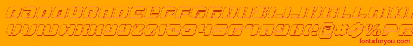 Danstargateoi Font – Red Fonts on Orange Background