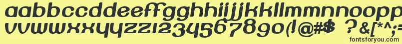 Beroga Font – Black Fonts on Yellow Background