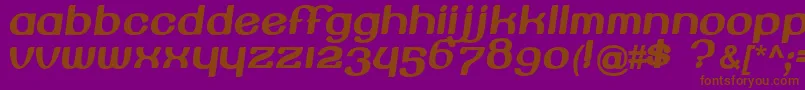 Beroga Font – Brown Fonts on Purple Background