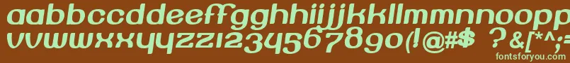 Beroga Font – Green Fonts on Brown Background