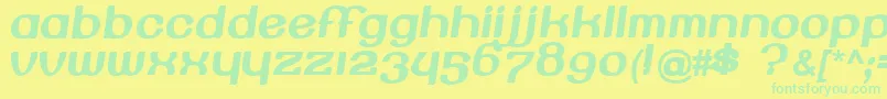 Beroga Font – Green Fonts on Yellow Background