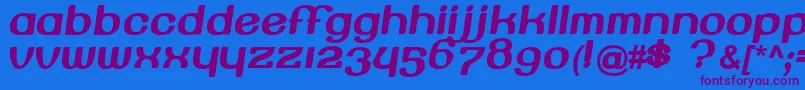 Beroga Font – Purple Fonts on Blue Background