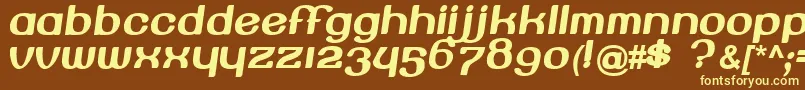 Beroga Font – Yellow Fonts on Brown Background