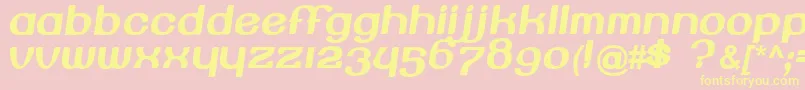 Beroga Font – Yellow Fonts on Pink Background