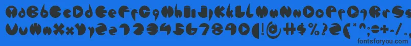 フォントFontLondonEyes2 – 黒い文字の青い背景