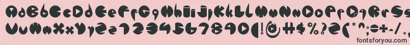 フォントFontLondonEyes2 – ピンクの背景に黒い文字