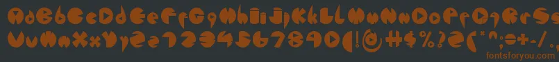 フォントFontLondonEyes2 – 黒い背景に茶色のフォント