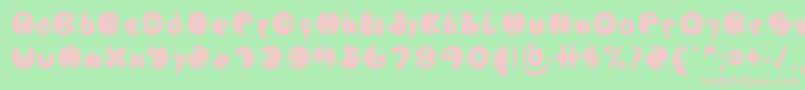 FontLondonEyes2 Font – Pink Fonts on Green Background