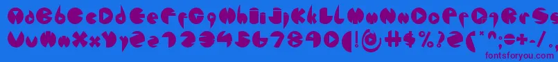 FontLondonEyes2-fontti – violetit fontit sinisellä taustalla