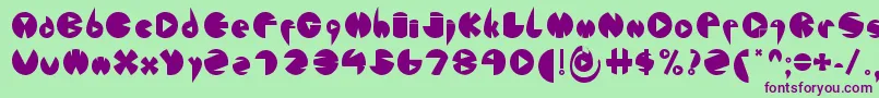 FontLondonEyes2 Font – Purple Fonts on Green Background