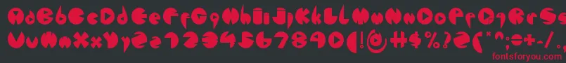 フォントFontLondonEyes2 – 黒い背景に赤い文字