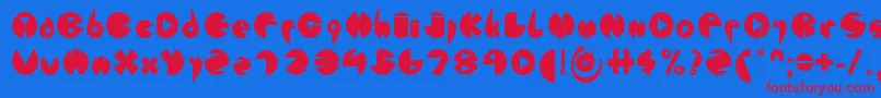 フォントFontLondonEyes2 – 赤い文字の青い背景