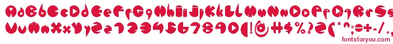 フォントFontLondonEyes2 – 白い背景に赤い文字