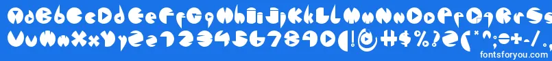 フォントFontLondonEyes2 – 青い背景に白い文字