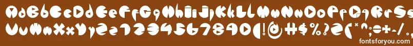 フォントFontLondonEyes2 – 茶色の背景に白い文字