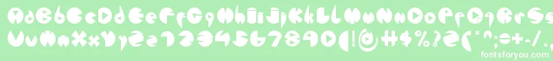 フォントFontLondonEyes2 – 緑の背景に白い文字