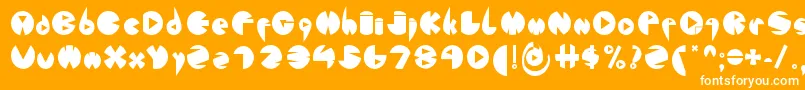 フォントFontLondonEyes2 – オレンジの背景に白い文字