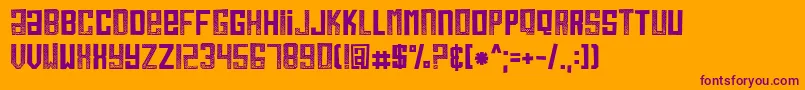 Booboo Font – Purple Fonts on Orange Background