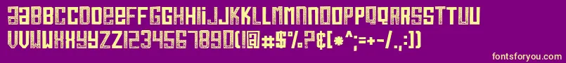 Booboo Font – Yellow Fonts on Purple Background