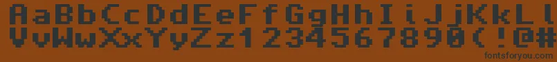 Amiga4ever Font – Black Fonts on Brown Background