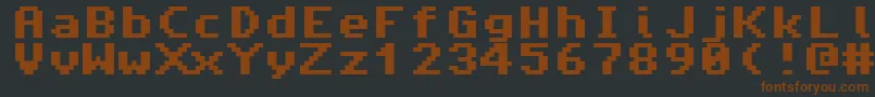 Amiga4ever Font – Brown Fonts on Black Background