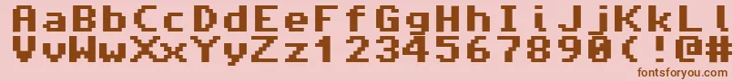 Amiga4ever Font – Brown Fonts on Pink Background