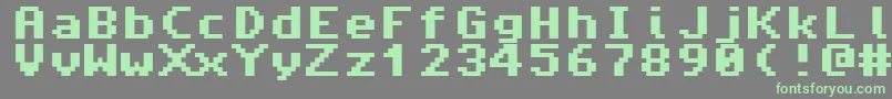 Amiga4ever Font – Green Fonts on Gray Background
