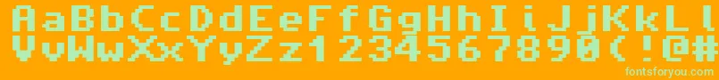 Подробнее о шрифте Amiga4ever Шрифт Amiga4ever – зелёные шрифты на оранжевом фоне