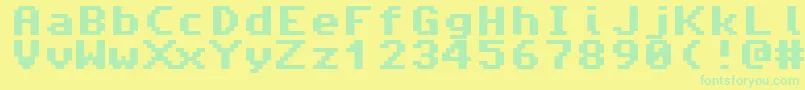 Amiga4ever Font – Green Fonts on Yellow Background
