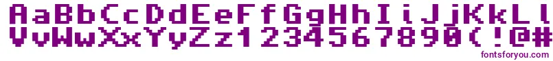 Czcionka Amiga4ever – fioletowe czcionki