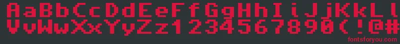 Czcionka Amiga4ever – czerwone czcionki na czarnym tle