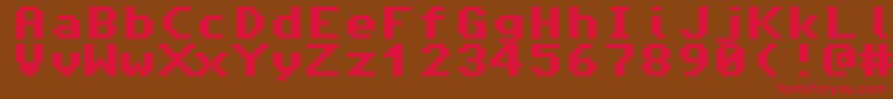 Amiga4ever Font – Red Fonts on Brown Background
