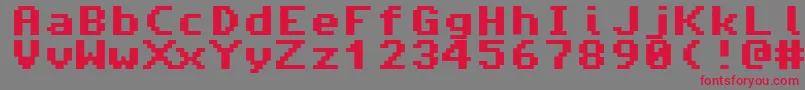 Шрифт Amiga4ever – красные шрифты на сером фоне