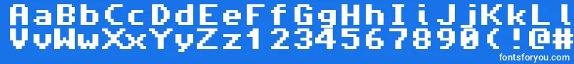 Amiga4ever Font – White Fonts on Blue Background