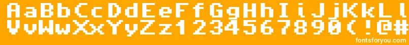 Amiga4ever Font – White Fonts on Orange Background