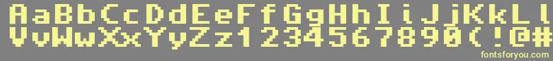 Amiga4ever Font – Yellow Fonts on Gray Background