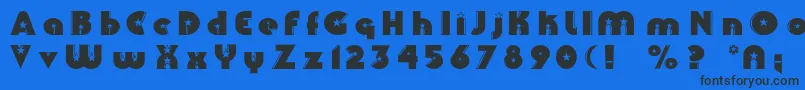 Collinsc Font – Black Fonts on Blue Background