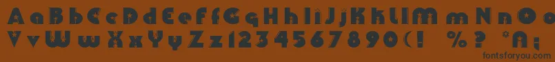 Collinsc Font – Black Fonts on Brown Background