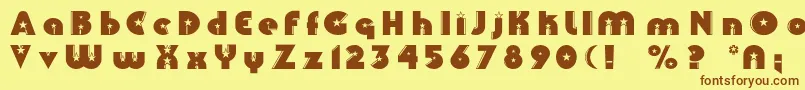 Collinsc Font – Brown Fonts on Yellow Background