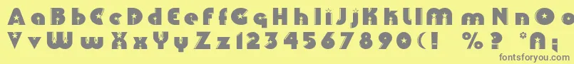 Collinsc Font – Gray Fonts on Yellow Background