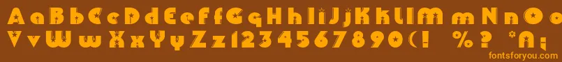 Collinsc Font – Orange Fonts on Brown Background