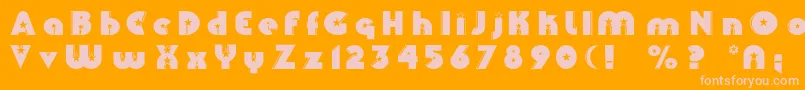 Collinsc Font – Pink Fonts on Orange Background