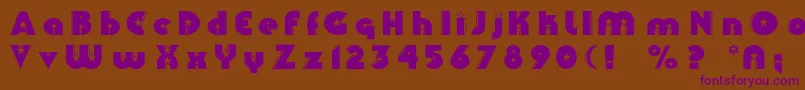 Collinsc Font – Purple Fonts on Brown Background