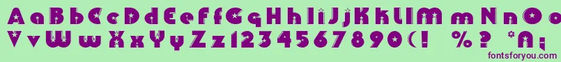 Collinsc Font – Purple Fonts on Green Background