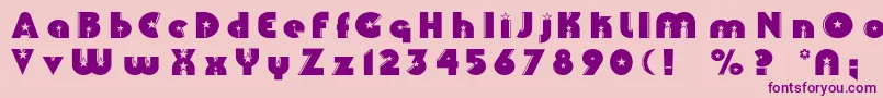 Collinsc Font – Purple Fonts on Pink Background