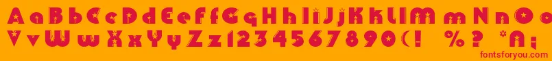 Collinsc Font – Red Fonts on Orange Background