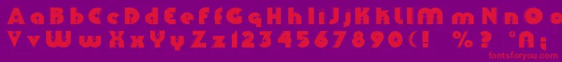 Collinsc Font – Red Fonts on Purple Background