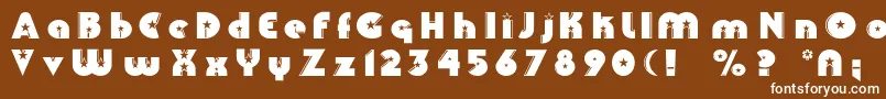 Collinsc Font – White Fonts on Brown Background