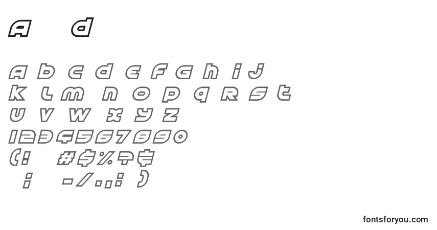 A fonte AstralDelight – alfabeto, números, caracteres especiais
